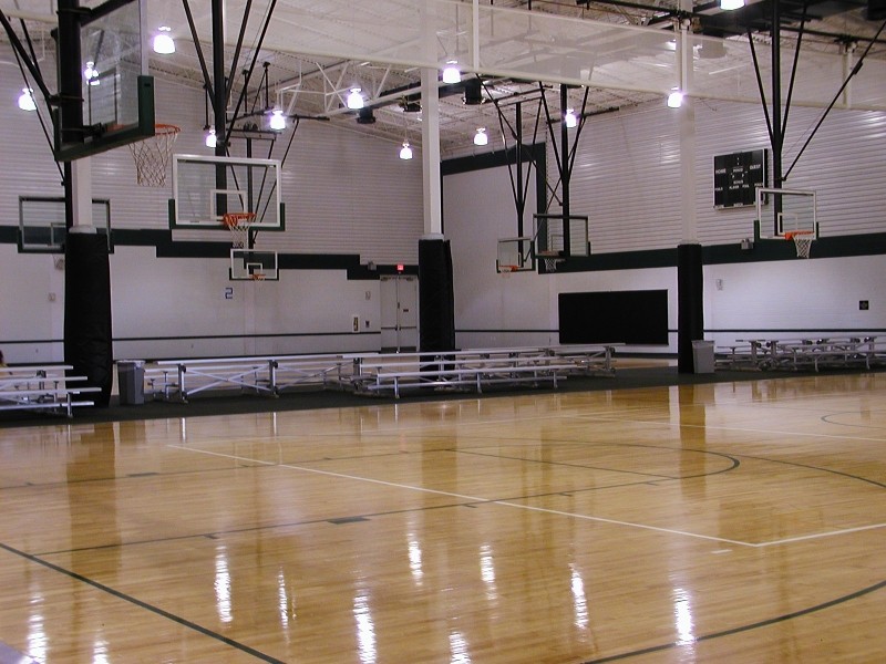 One of two full-size gymnasiums inside Clay Madsen Recreation Center